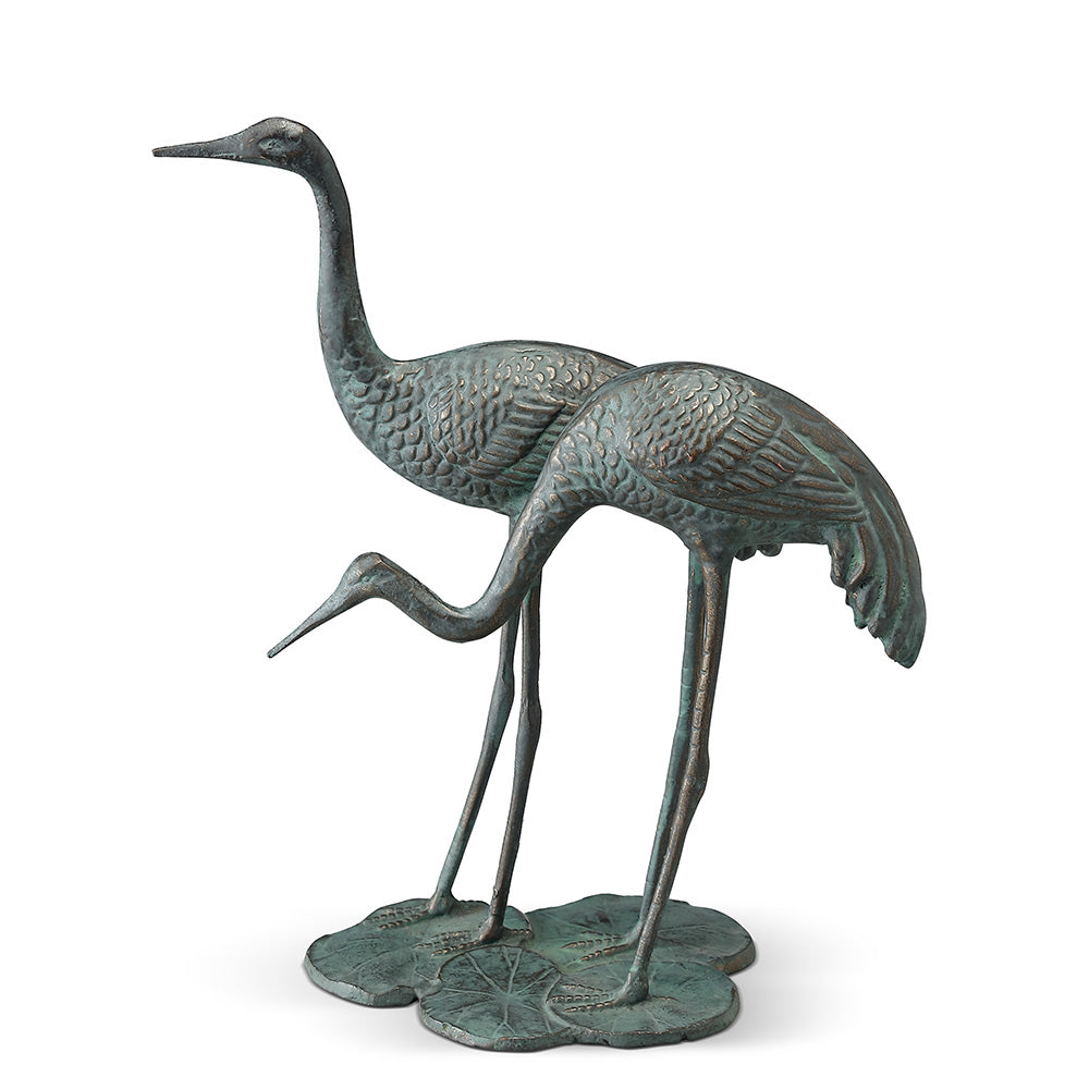 Coastside Crane Pair Garden Sculpture