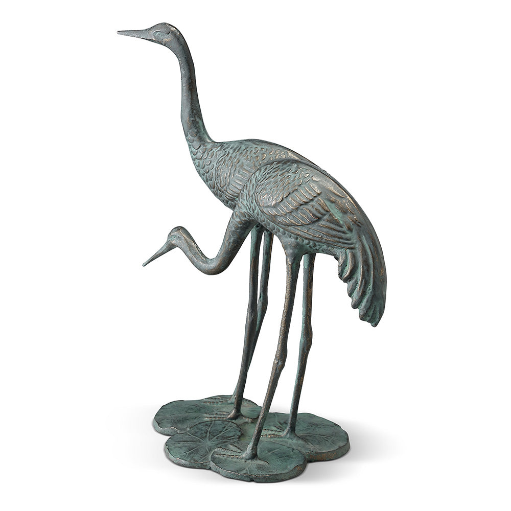 Coastside Crane Pair Garden Sculpture