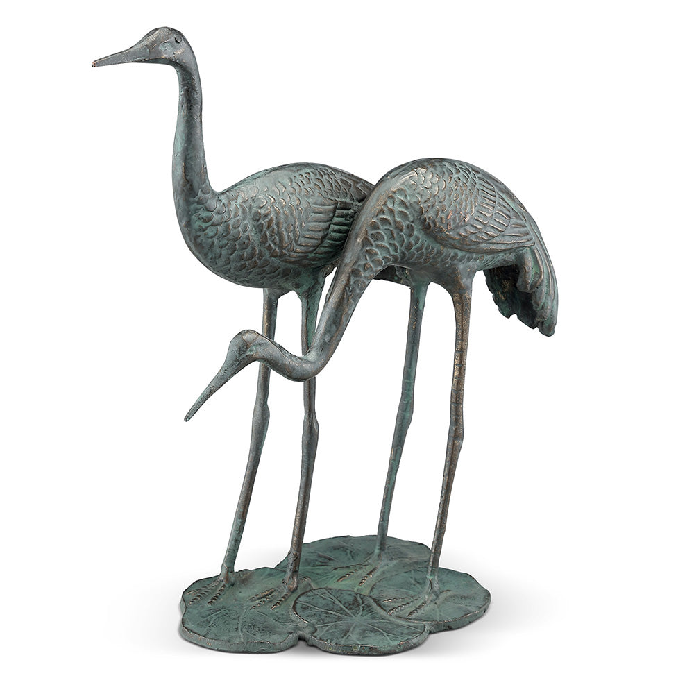 Coastside Crane Pair Garden Sculpture
