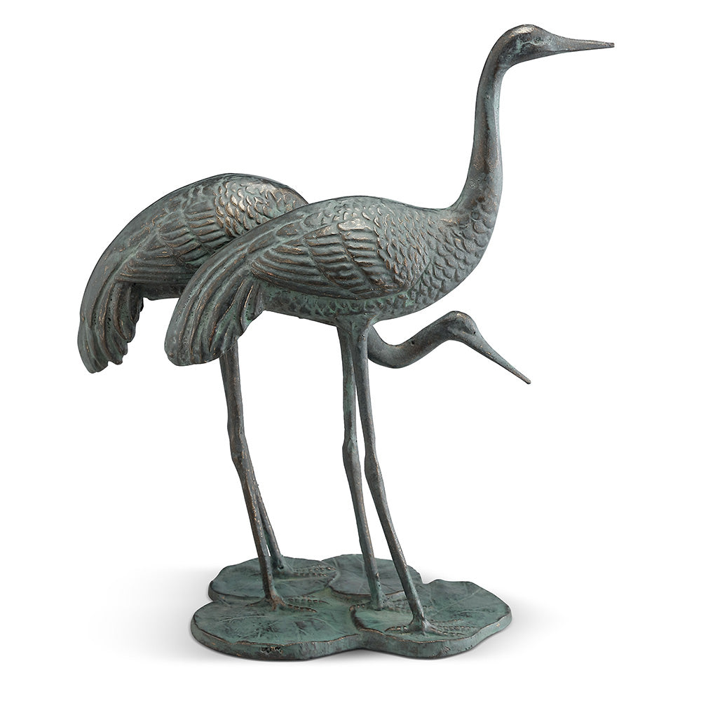 Coastside Crane Pair Garden Sculpture