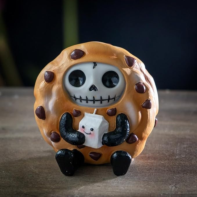 Signature Skeleton in Chocolate Chip Cookie Costume with Cute Milk