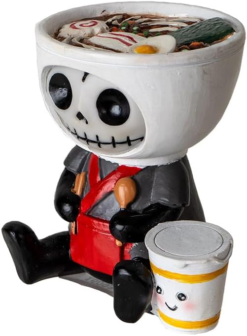 Signature Skeleton in Adorable Ramen Soup Bowl Costume with Cute Noodle Cup