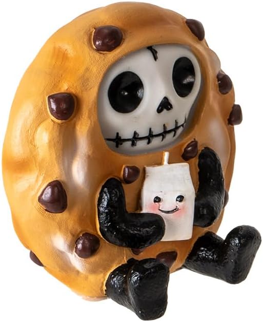 Signature Skeleton in Chocolate Chip Cookie Costume with Cute Milk