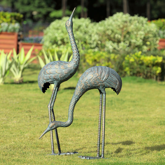 Foraging Cranes Set of 2