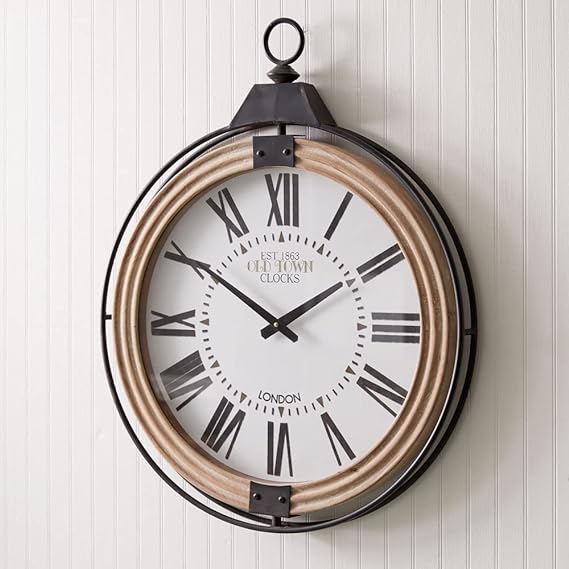 Large Pocket Watch Style Wall Clock