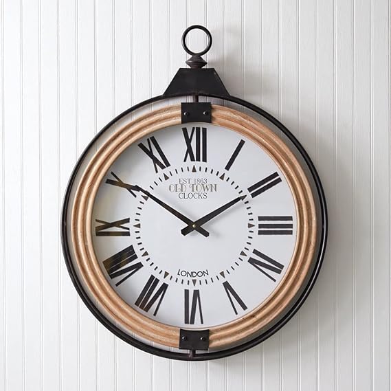 Large Pocket Watch Style Wall Clock