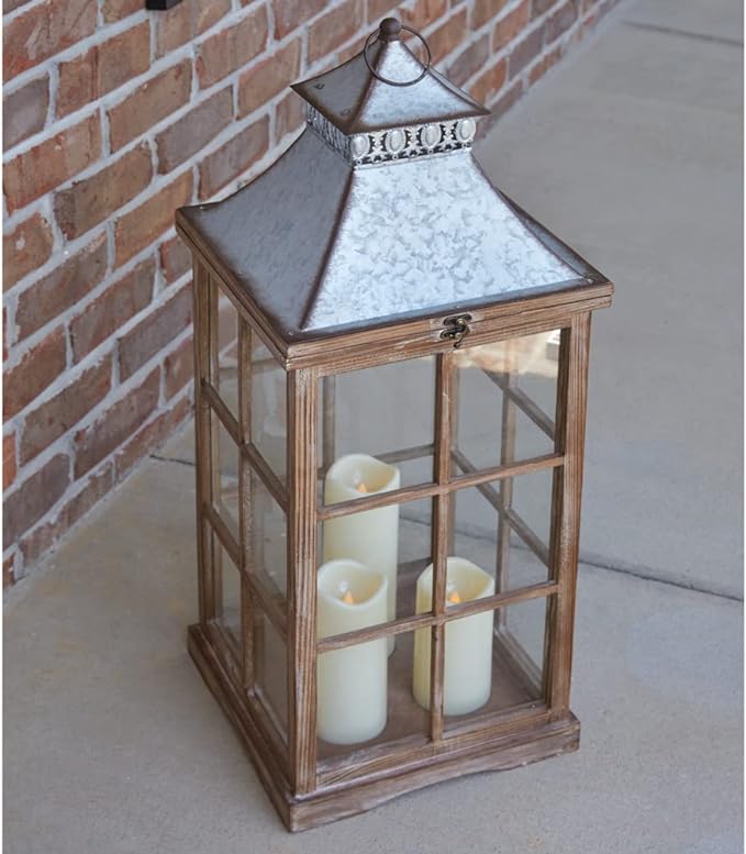 Courtlandt Lantern with LED Candles