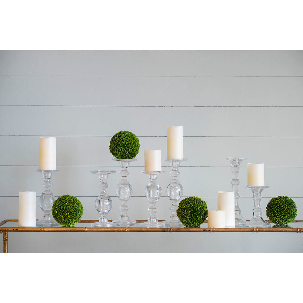 S/2 6" Boxwood Decorative Spheres