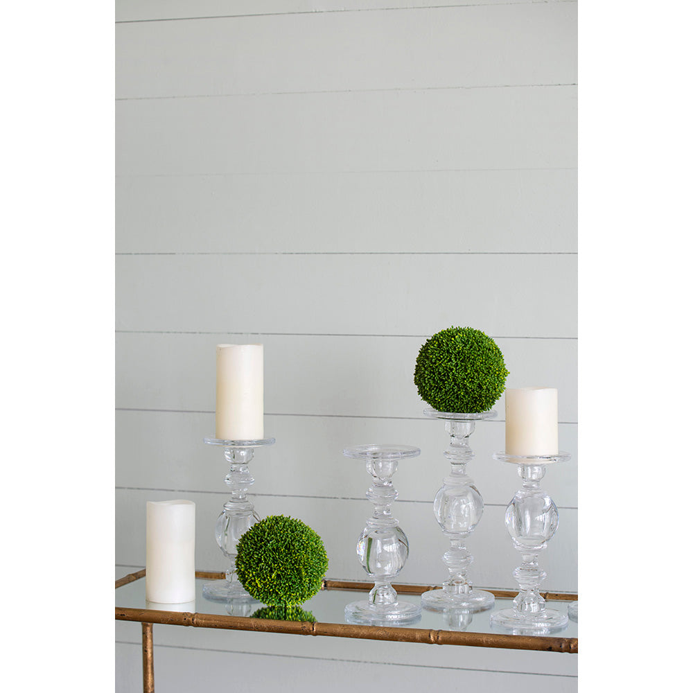 S/2 6" Boxwood Decorative Spheres