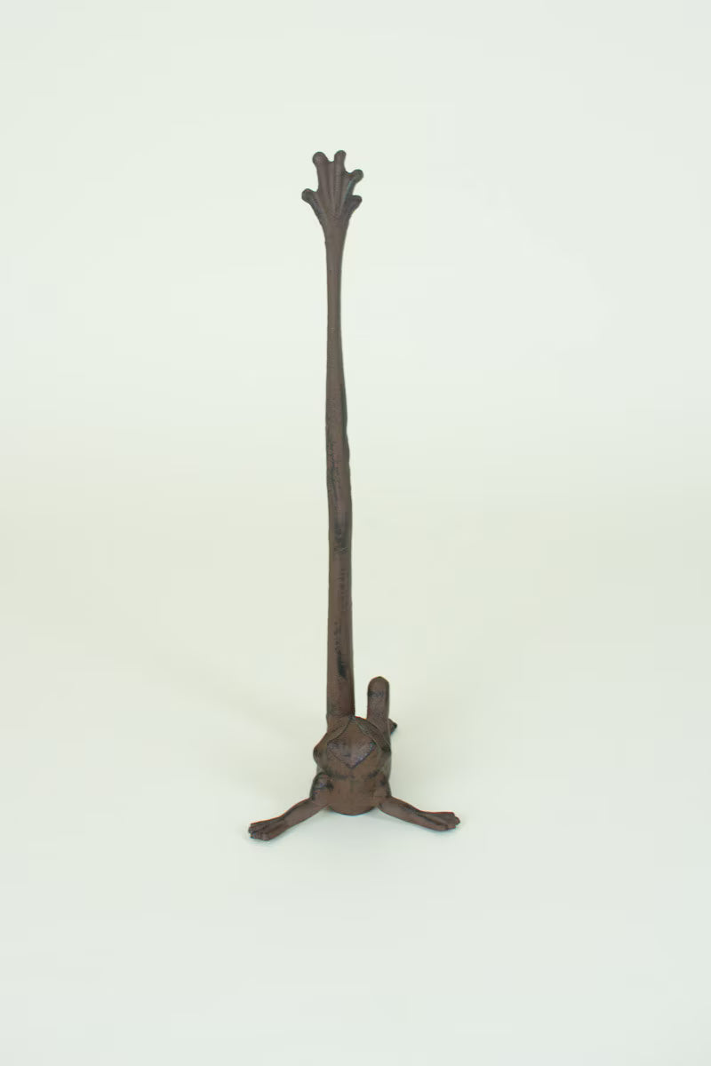 Cast Iron Frog Paper Towel Holder