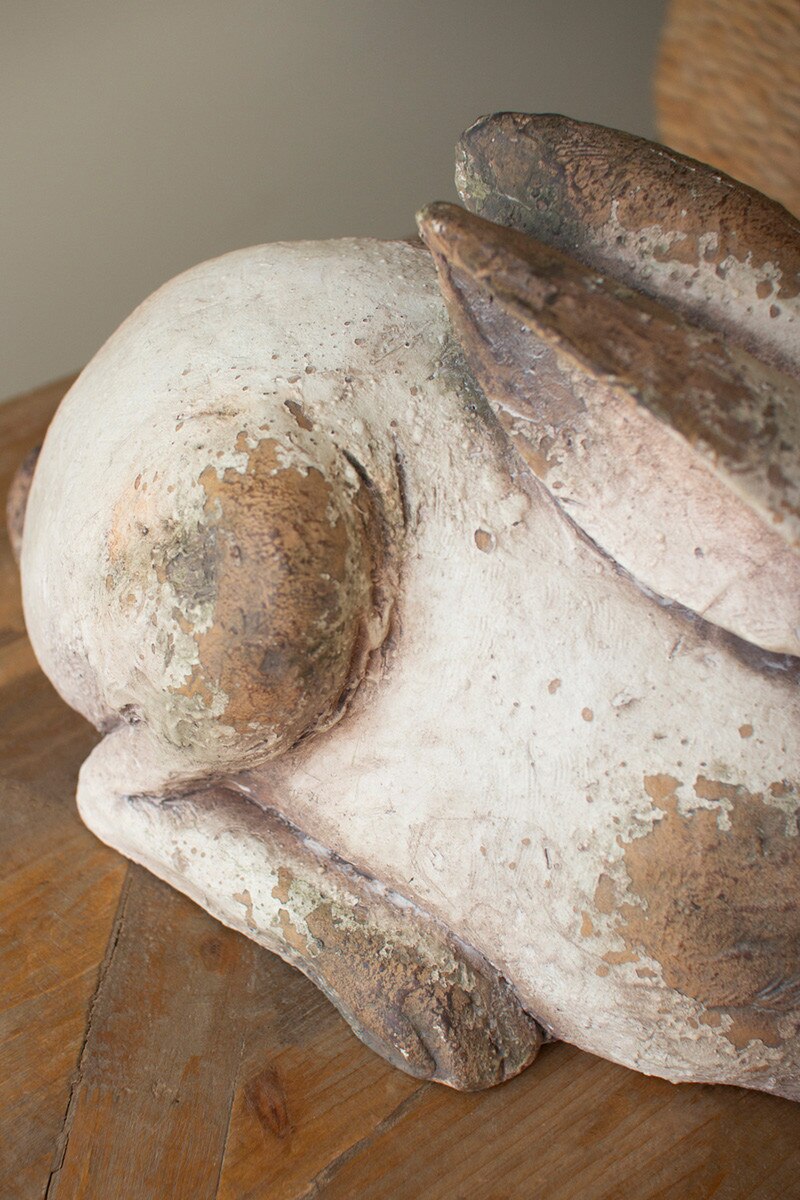 Faux Concrete Reclining Rabbit