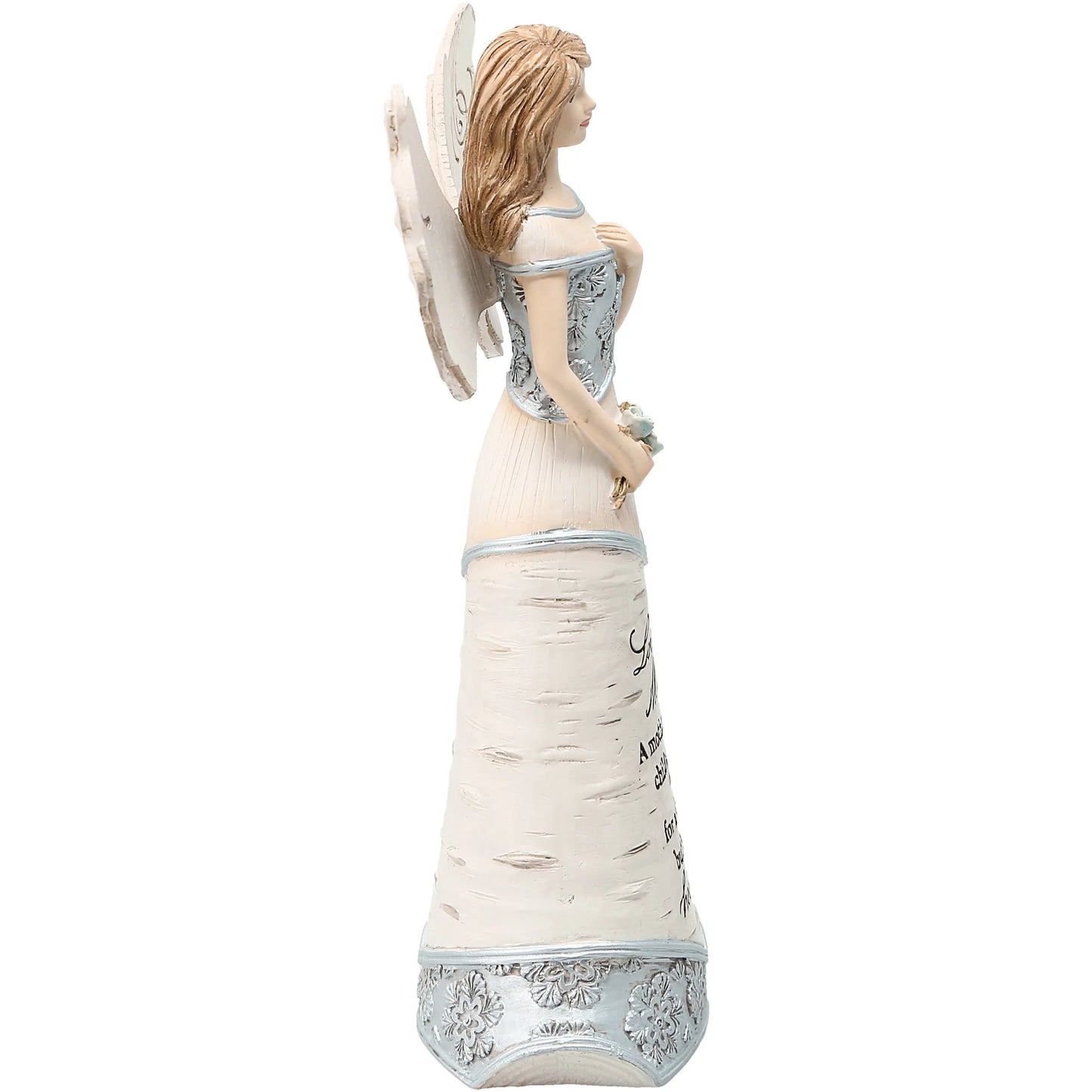 Love You Mom 7.5" Angel Holding Flowers