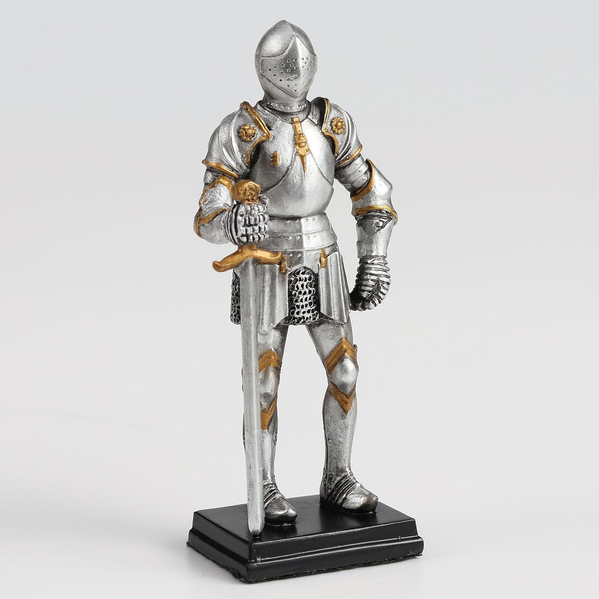 Medieval Knight Armor Sword Stance