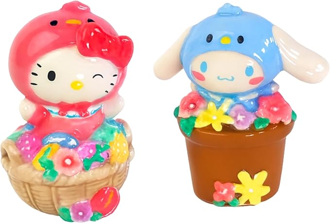 Hello Kitty & Cinnamoroll Easter Chick Planter Salt & Pepper Set