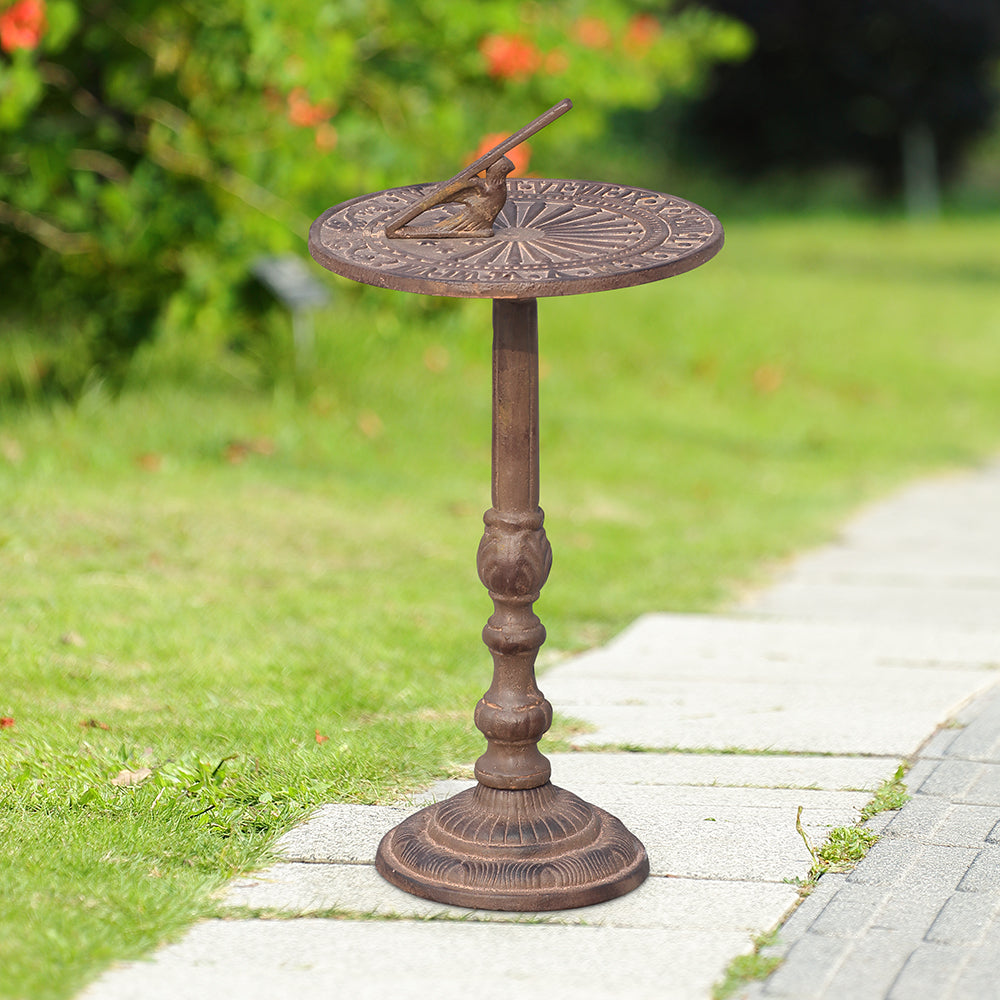 Antiqued Sundial on Stand