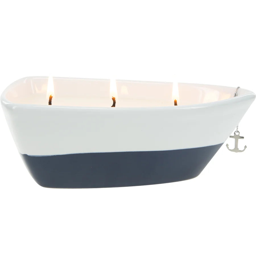On the Boat Triple Wick 10 oz Soy Wax Candle Scent: Tranquility