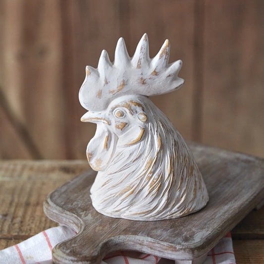 Rooster Head Sculpture