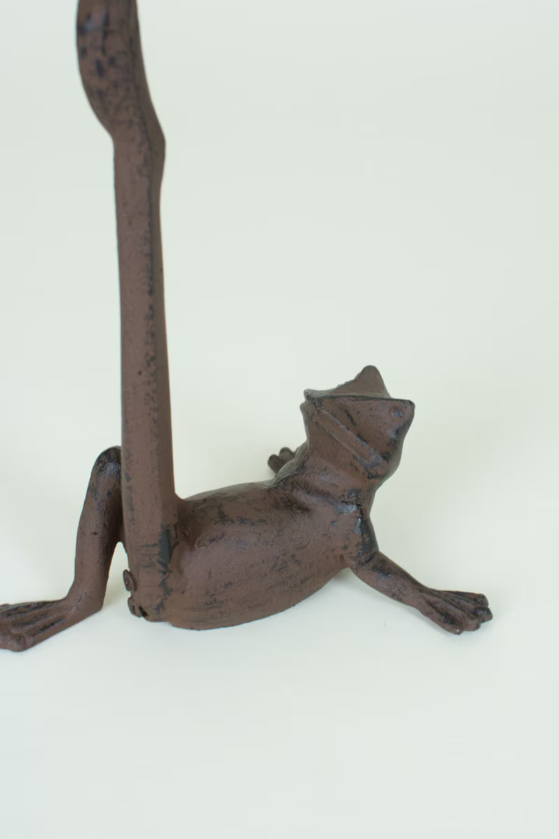Cast Iron Frog Paper Towel Holder