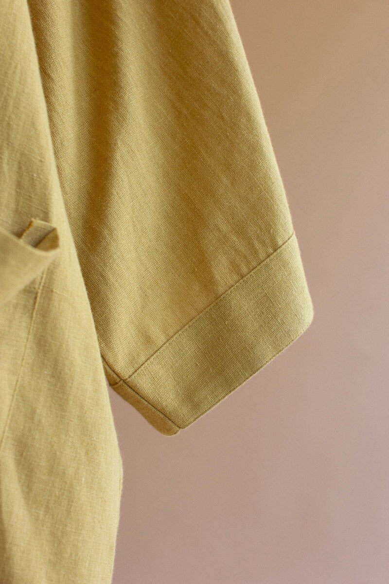 Pistachio Short Kimono with Front Pockets