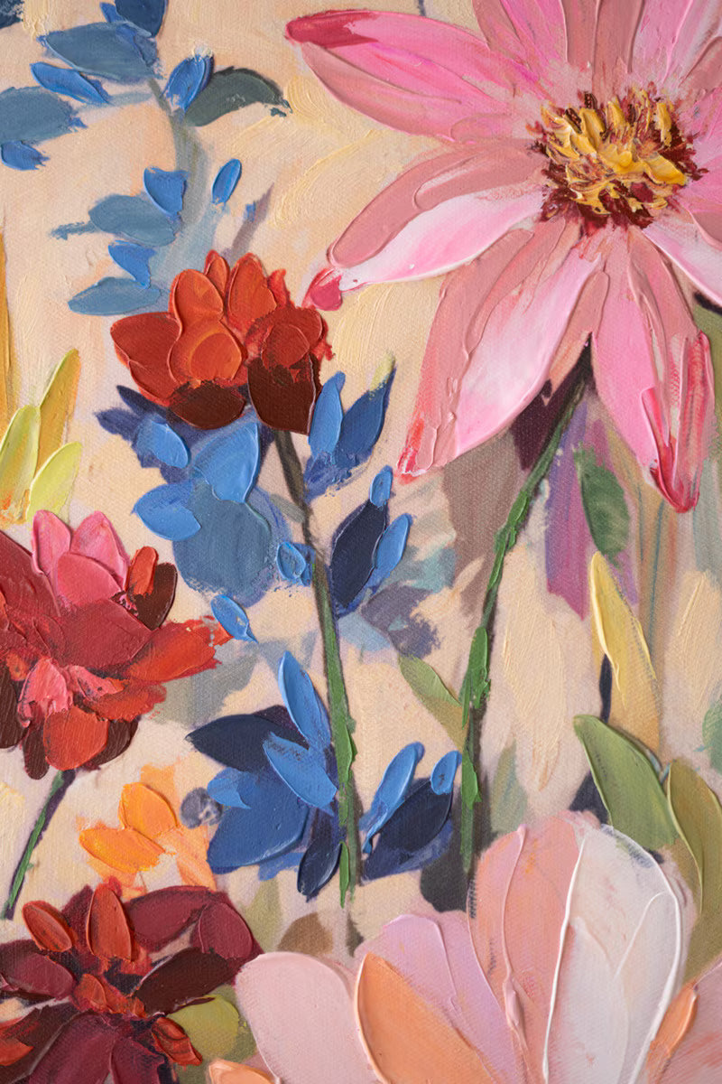 Framed Wild Flowers Painting