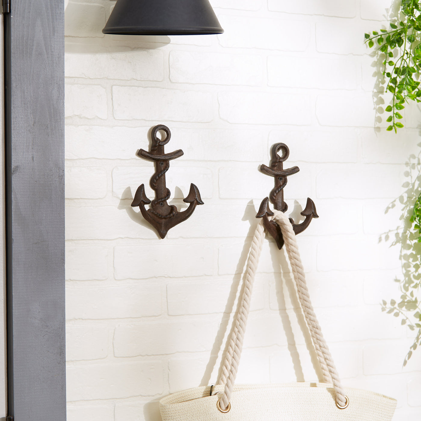 Anchor With Rope Wall Hook Set/2