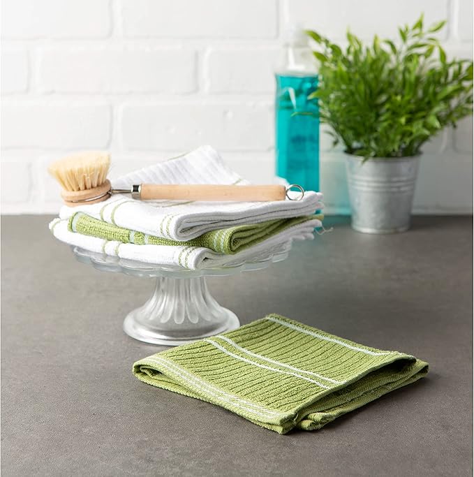 Basic Ribbed Terry Dishcloths, Blue