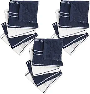 Basic Ribbed Terry Dishcloths, Blue