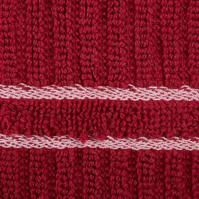 Basic Ribbed Terry Dishcloths , Red