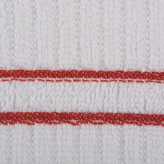 Basic Ribbed Terry Dishcloths , Red