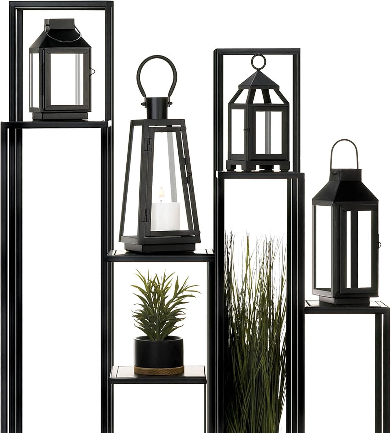 Black Mini Contemporary Lantern