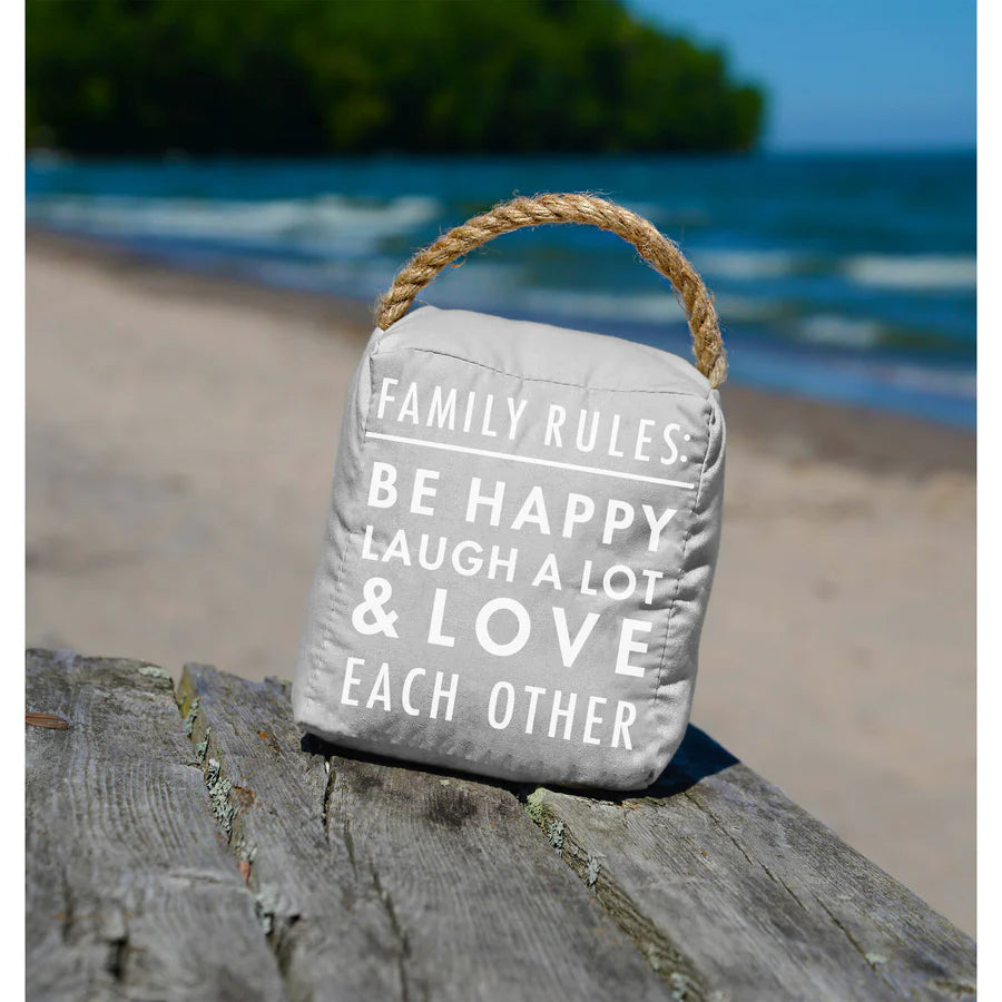 Family Rules 5" x 6" Door Stopper