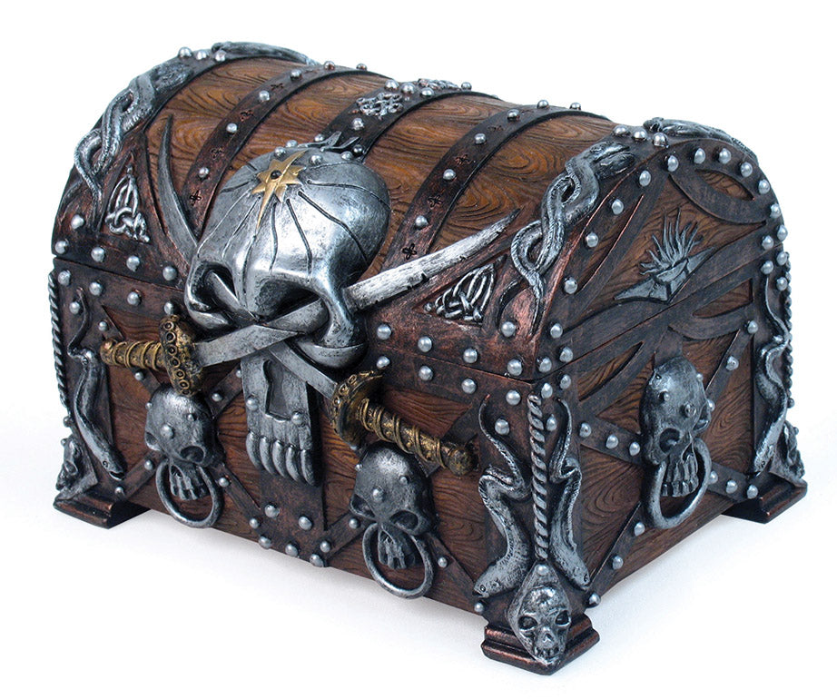 Pirate's Treasure Chest Trinket Mini Jewelry Box