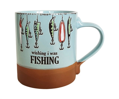 Blue Sky Ceramic Jerold Fish 18 Oz Mug