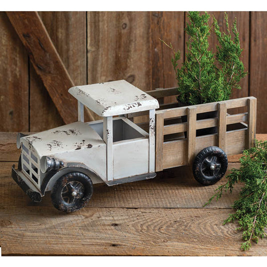 White Rustic Retro Farm Truck