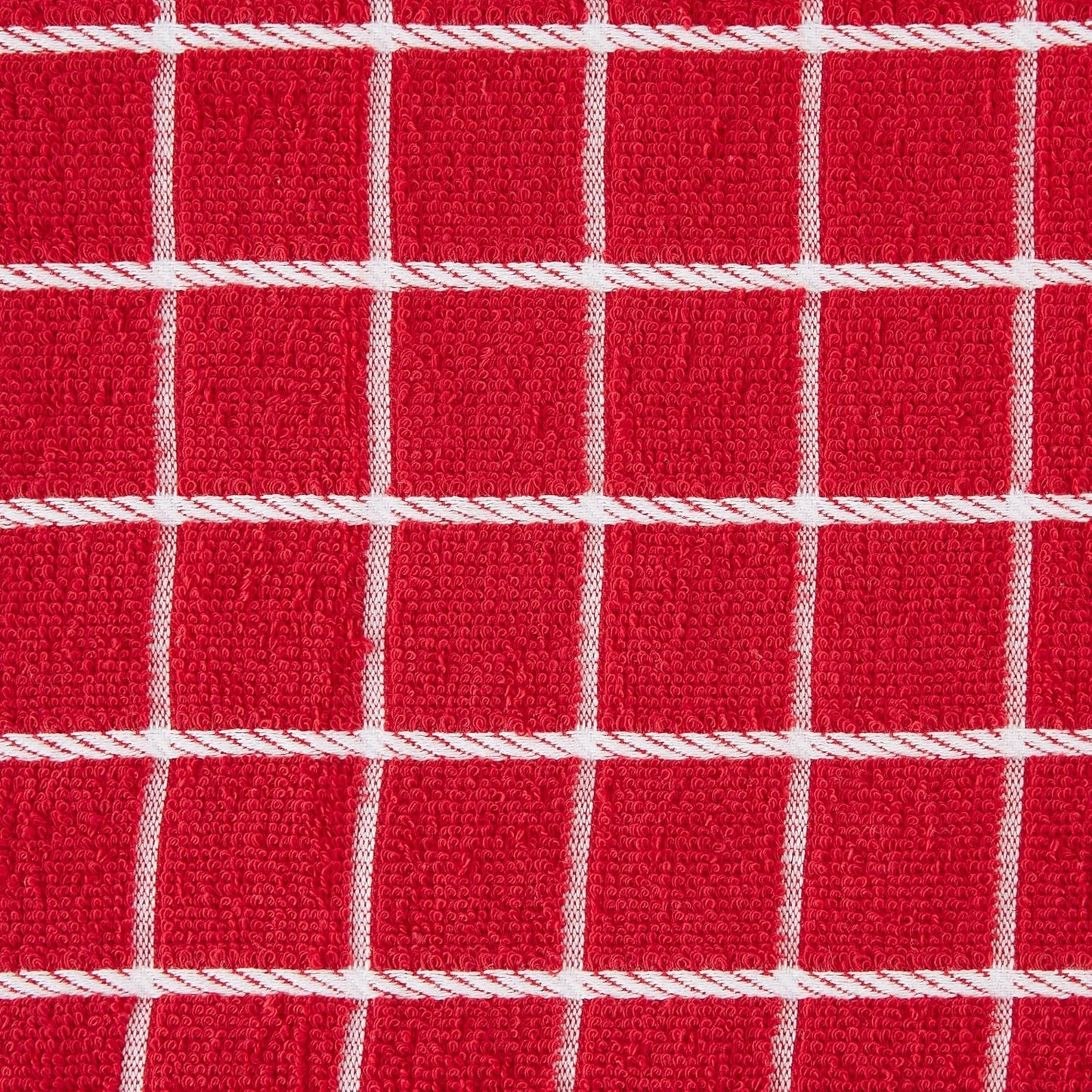 Red Check Windowpane Dishtowel