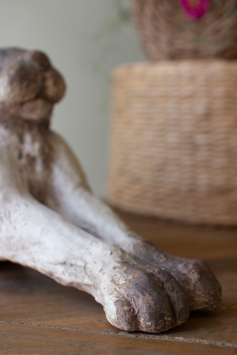 Faux Concrete Reclining Rabbit
