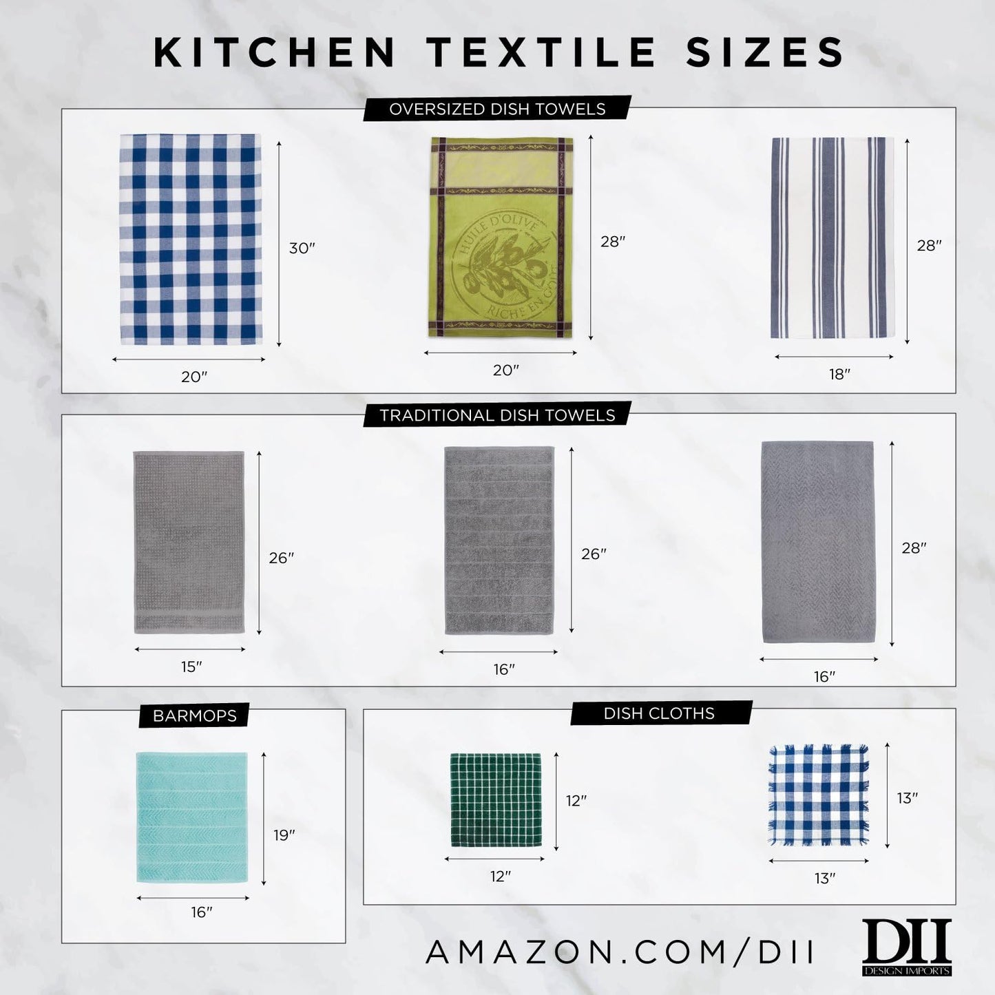 Aqua Chevron Dishtowel Set/4