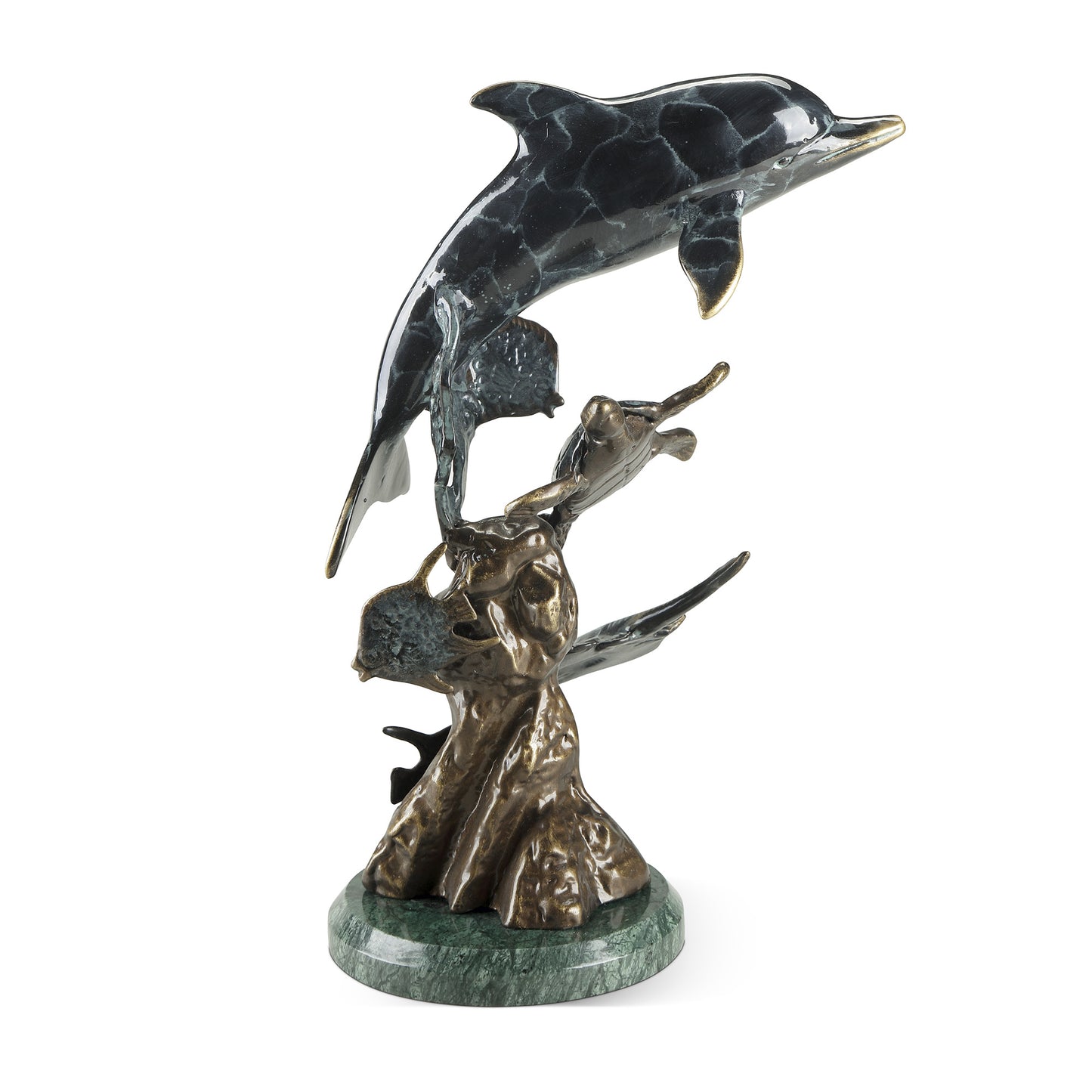 Cast Aluminum Dolphin And Undersea Friends