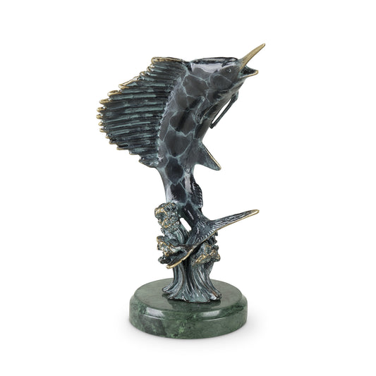 Cast Aluminum Feeding Frenzy Sailfish - Silas