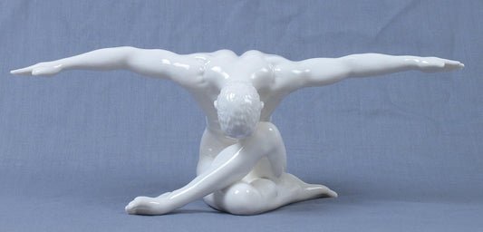 Nude Male Figurine (Glazed)