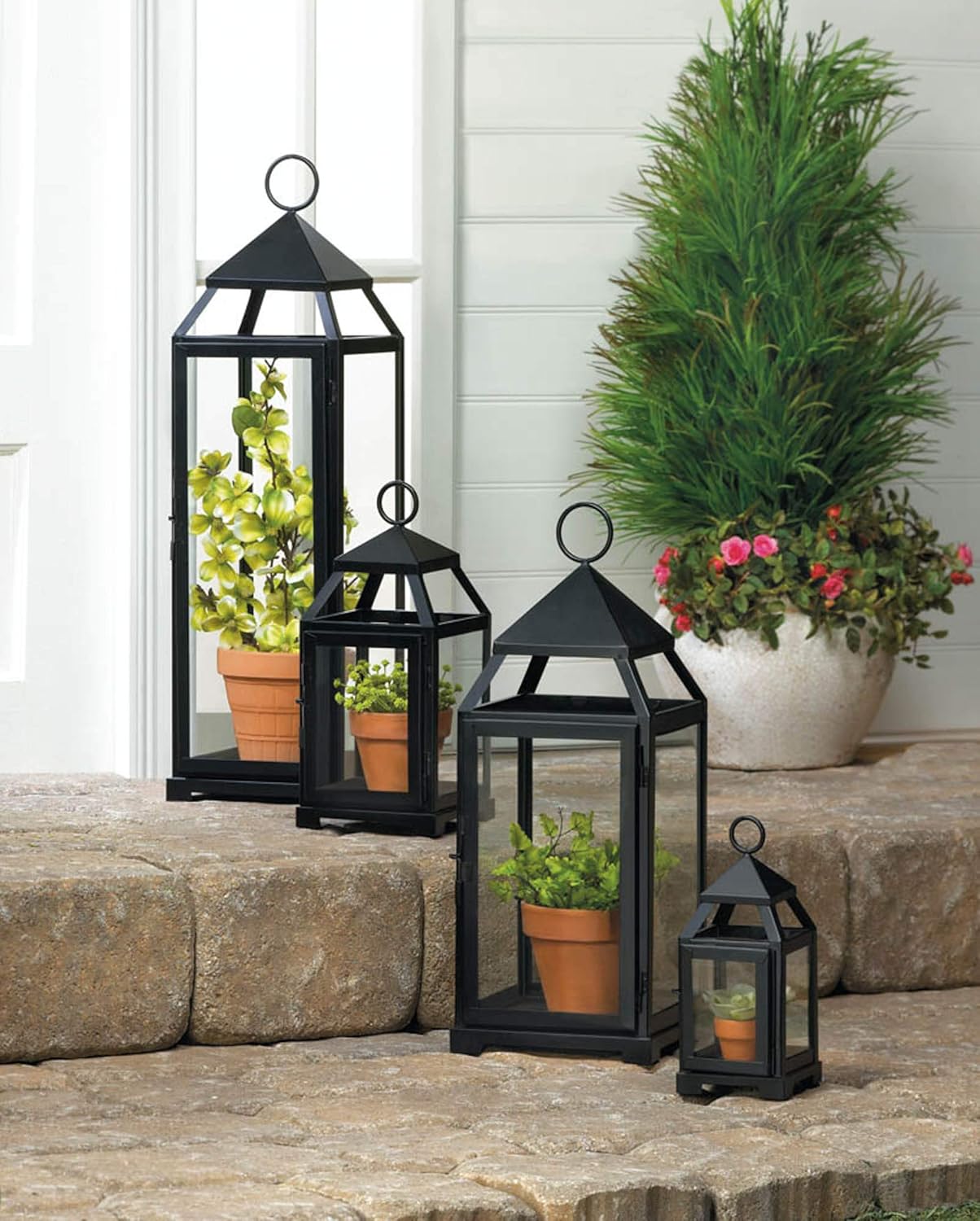 Black Mini Contemporary Lantern