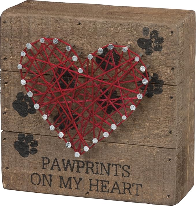 Pawprints on My Heart String Art