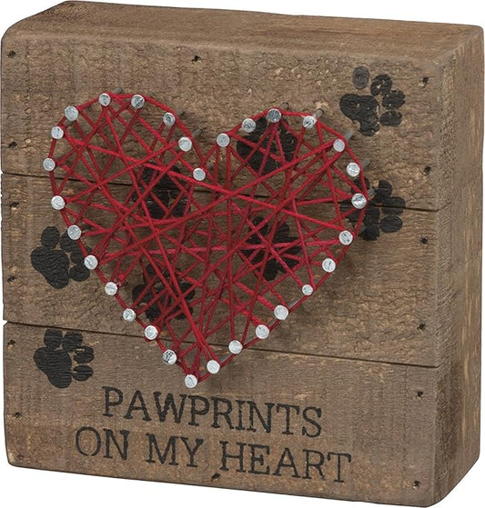Pawprints on My Heart String Art