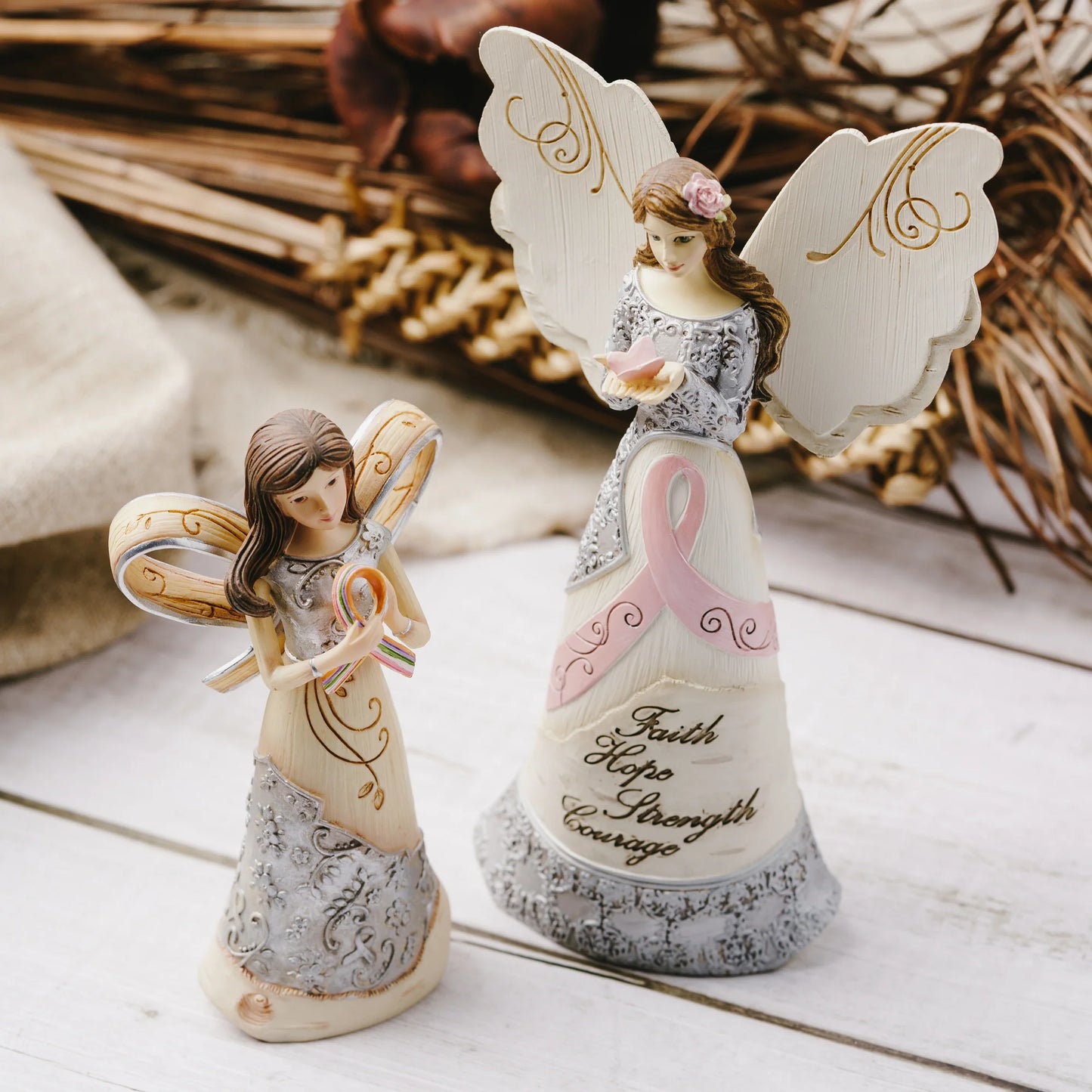 Survivor 6.5" Angel Holding Butterfly
