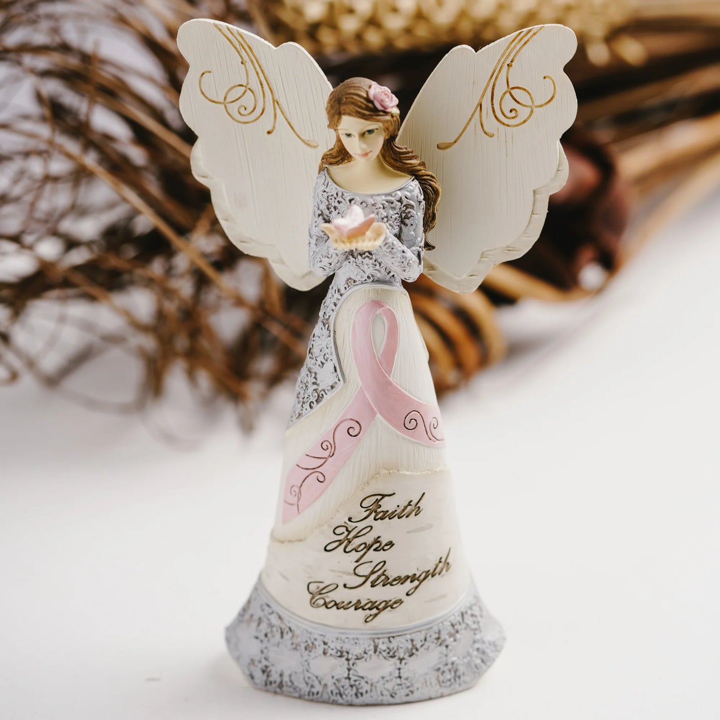 Survivor 6.5" Angel Holding Butterfly