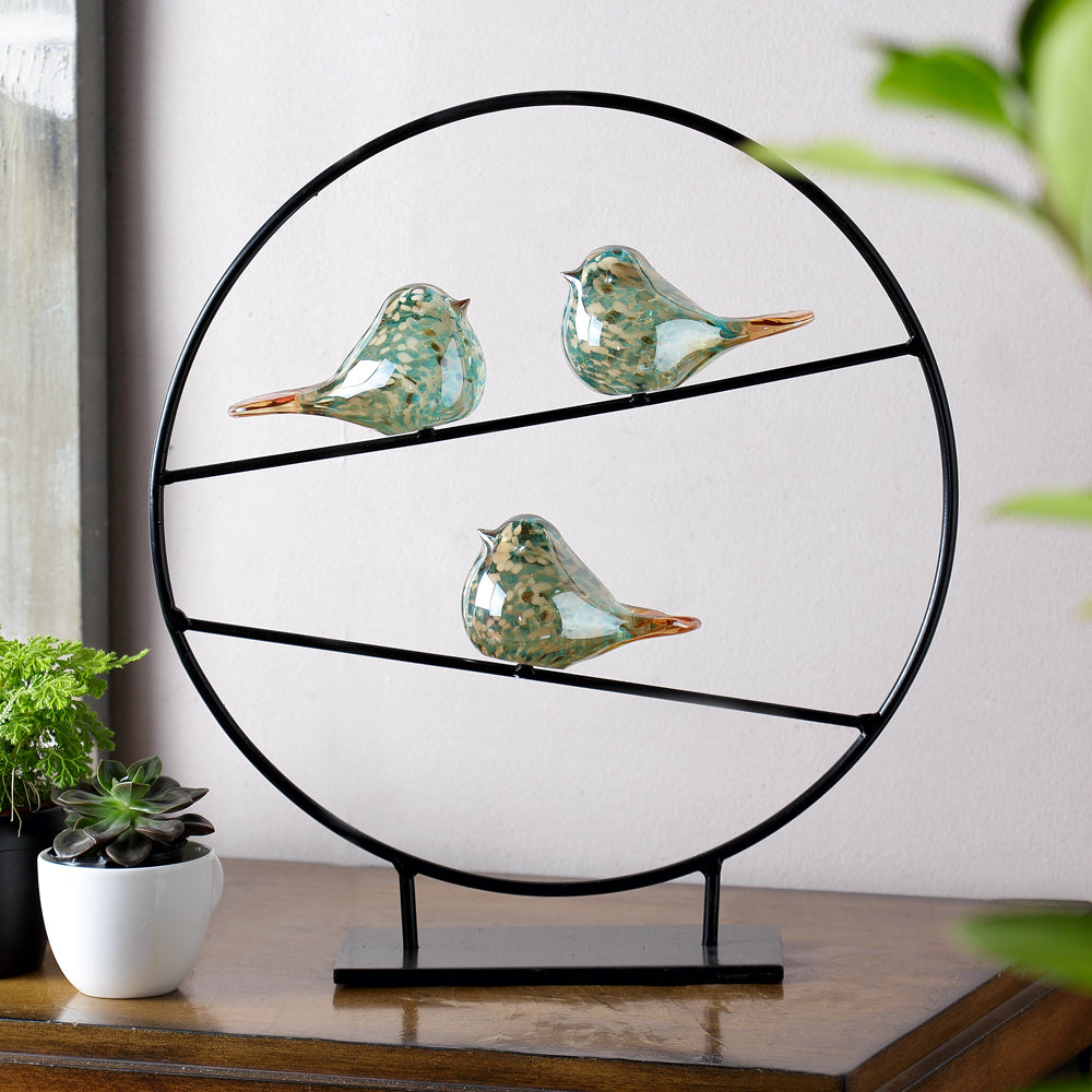 AG Silver Bird Trio Desk Decor