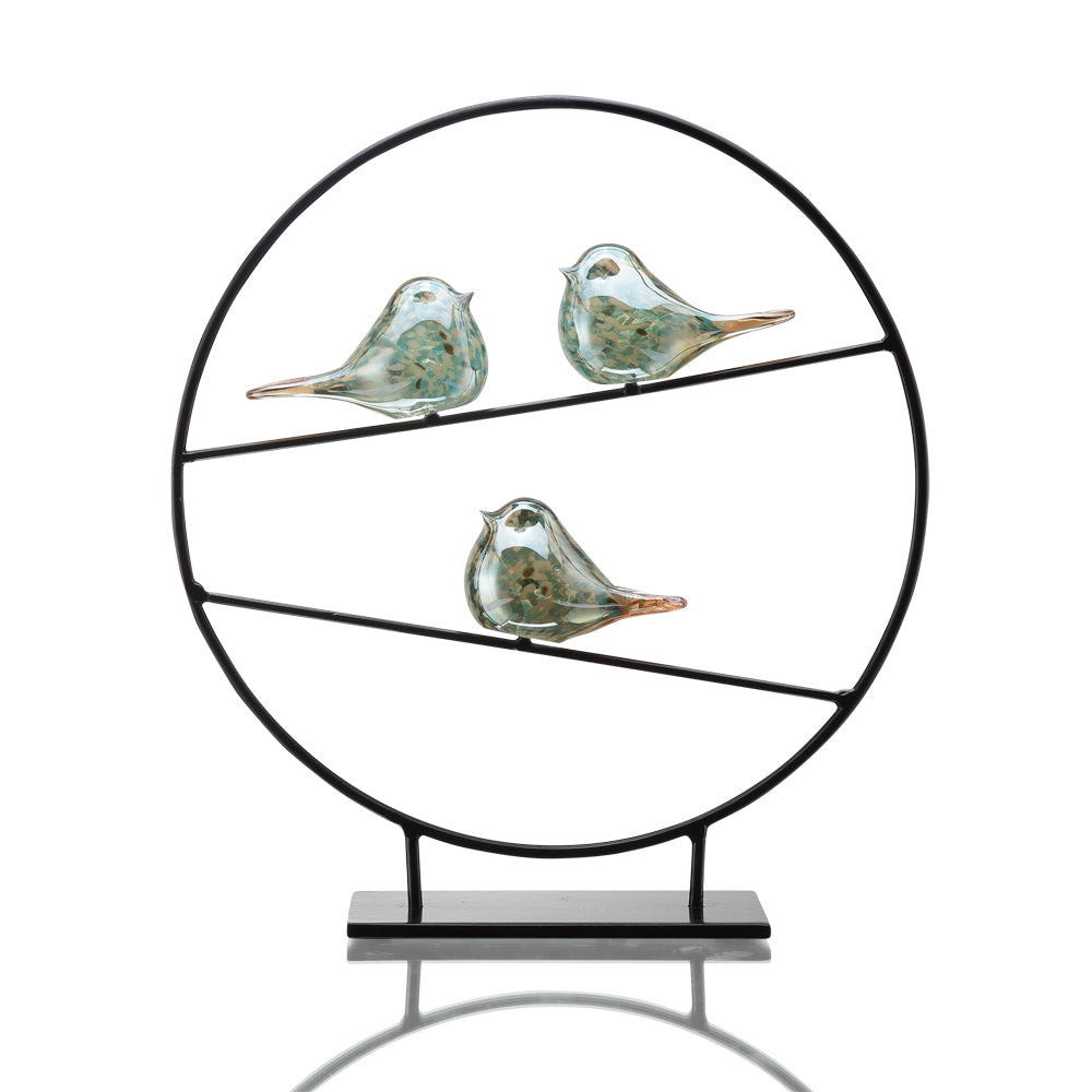 AG Silver Bird Trio Desk Decor