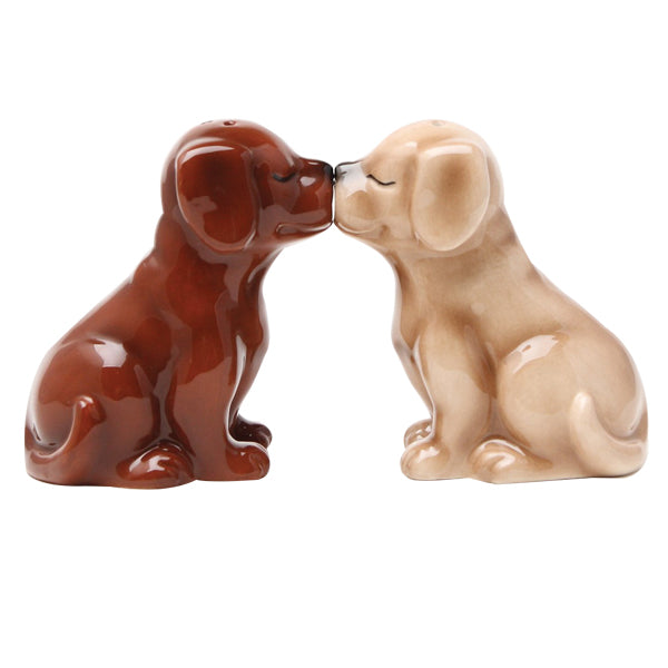 Blonde And Choc Labs  Salt & Pepper Shaker Set