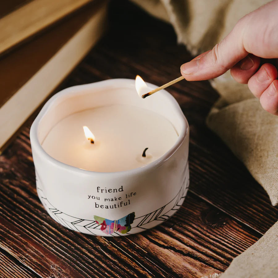 Friend 8 oz 100% Soy Wax Candle Scent Tranquility