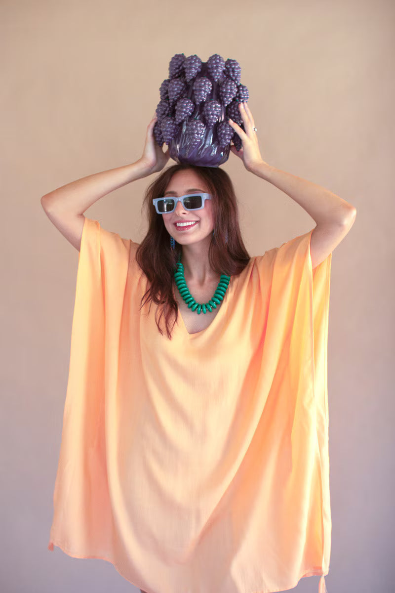 Cumin Kaftan with Matching Bag